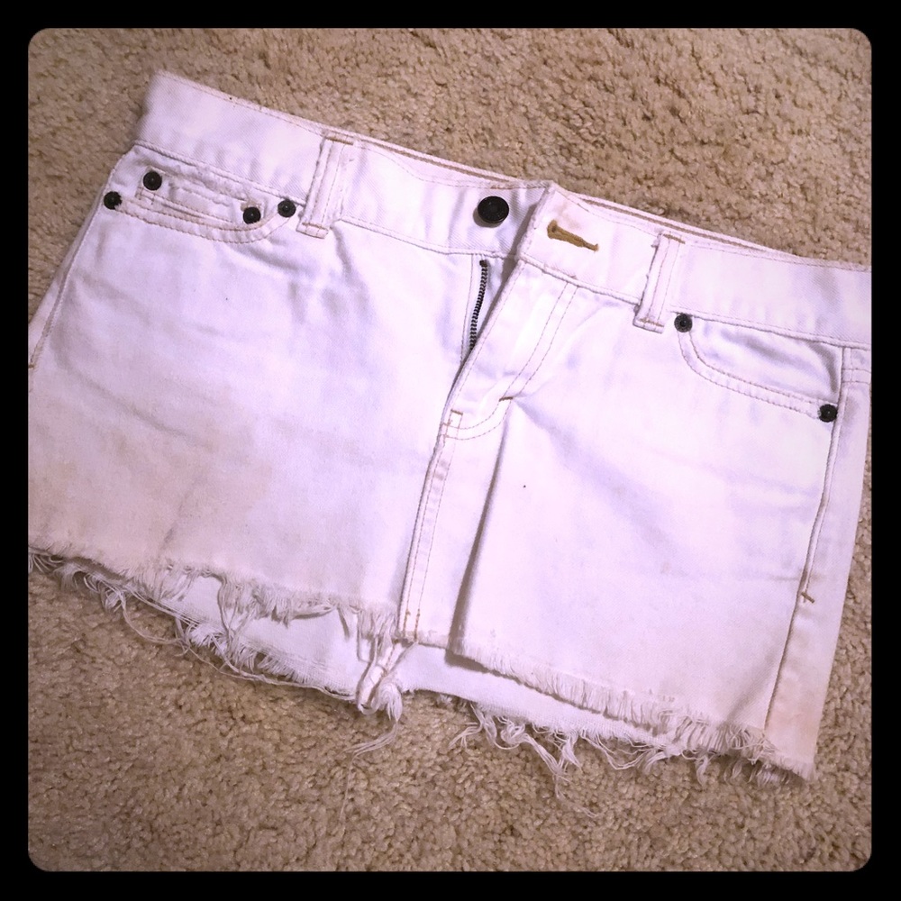 Vintage white denim Hollister skirt